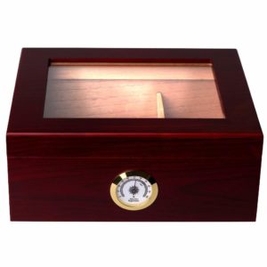 Mantello Cigar Desktop Humidor Royale Glasstop