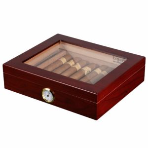 Volenx Desktop Cigar Humidor Case Glasstop Cigar Storage Box