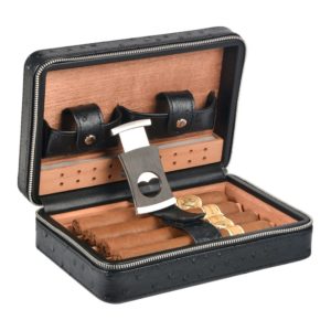 Volenx Portable Travel Leather Cigar Case