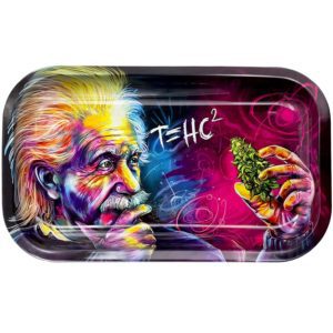 Metal Rolling Tray, T=HC2 Einstein Design by V Syndicate